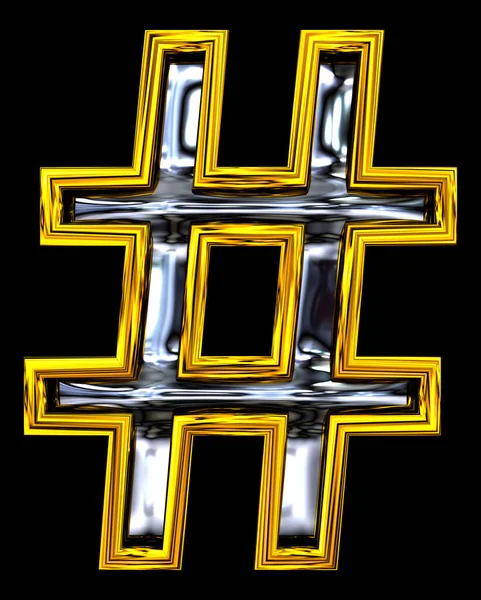 Візуалізація Знак Хешу Пріштіна Високої Роздільної Здатності Abc Рендеринг Рельєфне — стокове фото