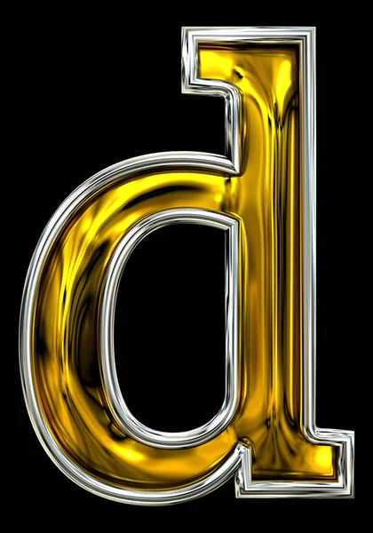 Rendering Lowercase Letter Embossed Metal Blend Crisp Door Number Style — Stock Photo, Image