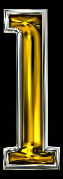3Dレンダリング 小文字のL現代の金属製のエンボス加工 最近のドア番号スタイルフォント 高解像度のAbcレンダリングをきれいにします 銀がリム 黒の背景に隔離された — ストック写真