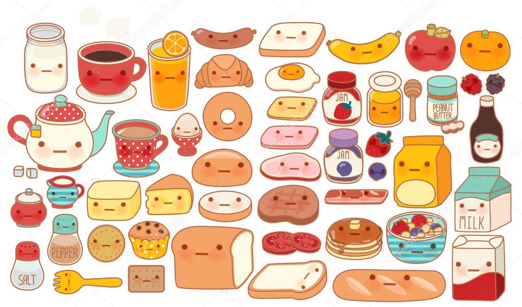 Collection Of Lovely Baby Breakfast Set Doodle Icon Cute Cereal Adorable Bread Sweet Strawberry Jam Kawaii Pancake Girly Milk In Childlike Hand Drawn Manga Cartoon Style Collection Of Lovely Baby Breakfast Set Doodle Icon Cute Cereal Adorable Bread Sweet Strawberry Jam Kawaii Pancake Girly Milk In Childlike Hand Drawn Manga Cartoon Style