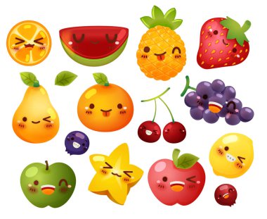 Bebek güzel meyve toplama doodle Icon, şirin çilek, reklam