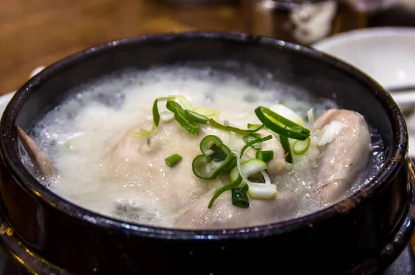 Ginseng-Hühnersuppe — Stockfoto