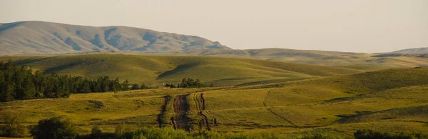 Landschaft Felsen Objekt Sommer Kasachstan Landwirtschaft Schönheit Der Natur — Stockfoto