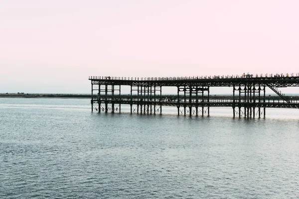 Muelle Mineral Huelva Atardecer Verano Huelva Andalucía España — Foto de Stock