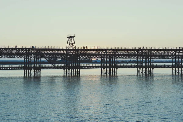 Muelle Mineral Huelva Atardecer Verano Huelva Andalucía España — Foto de Stock