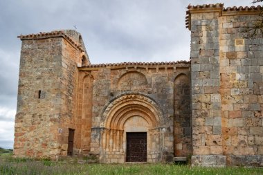 Quintanarruz 'un Roma kilisesi. Burgos, Castilla y Leon, İspanya