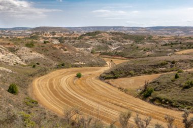 Burgos 'taki Las Torcas manzarası. Castilla y Leon, İspanya