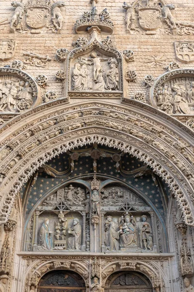Hlavní Dveře Kostela Santa Maria Aranda Duero Tradiční Město Provincii — Stock fotografie