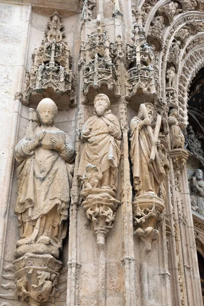 Hlavní Dveře Kostela Santa Maria Aranda Duero Tradiční Město Provincii — Stock fotografie