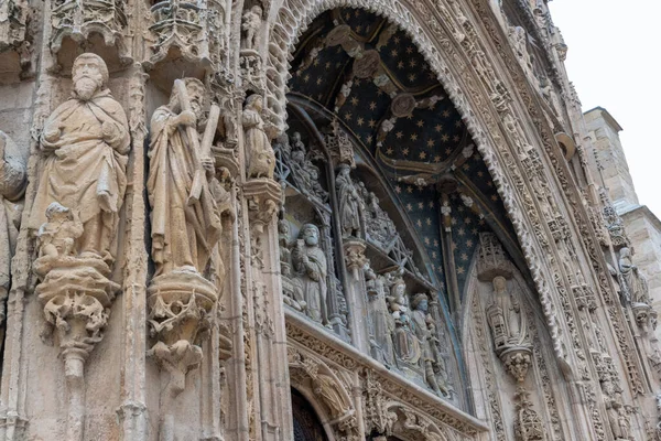 Hlavní Dveře Kostela Santa Maria Aranda Duero Tradiční Město Provincii — Stock fotografie