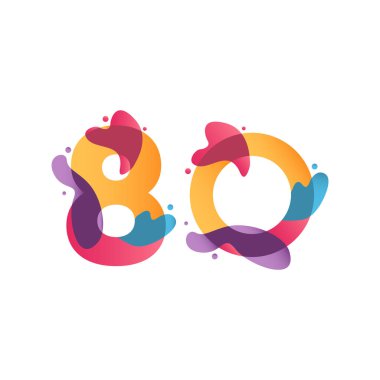 80 Yıl Yıldönümü Kutlama Akımı Vektör Şablonu Tasarım Çizimi