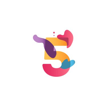 5 Yıl Yıldönümü Kutlama Akımı Vektör Şablonu Tasarım Çizimi