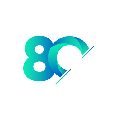 80 Yıl Yıldönümü Kutlaması Atmosferi Yeşil Vektör Şablonu Tasarım Çizimi