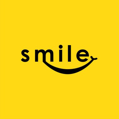 Smile Logo Vektör Şablontasarım İllüstrasyon