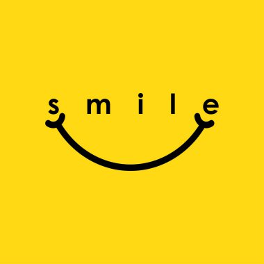Smile Logo Vektör Şablontasarım İllüstrasyon