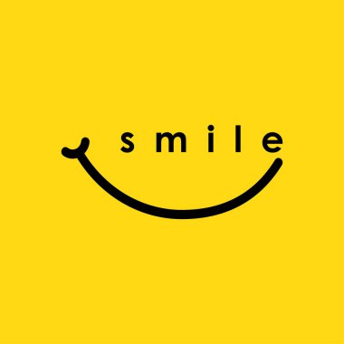 Smile Logo Vektör Şablontasarım İllüstrasyon