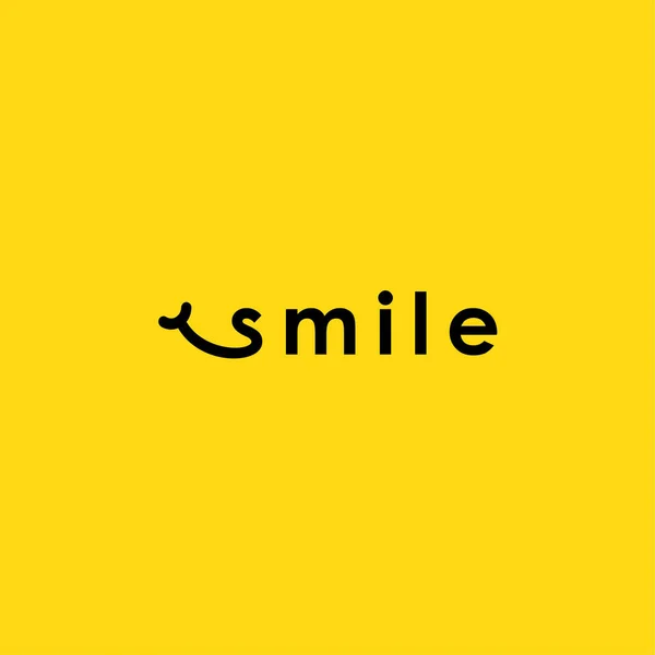 Sonrisa Logo Vector Plantilla Diseño Ilustración — Archivo Imágenes Vectoriales