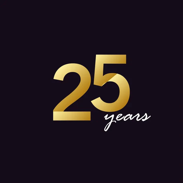 25 Jaar Jubileum Celebration Gradient Vector Template Ontwerp Illustratie — Stockvector