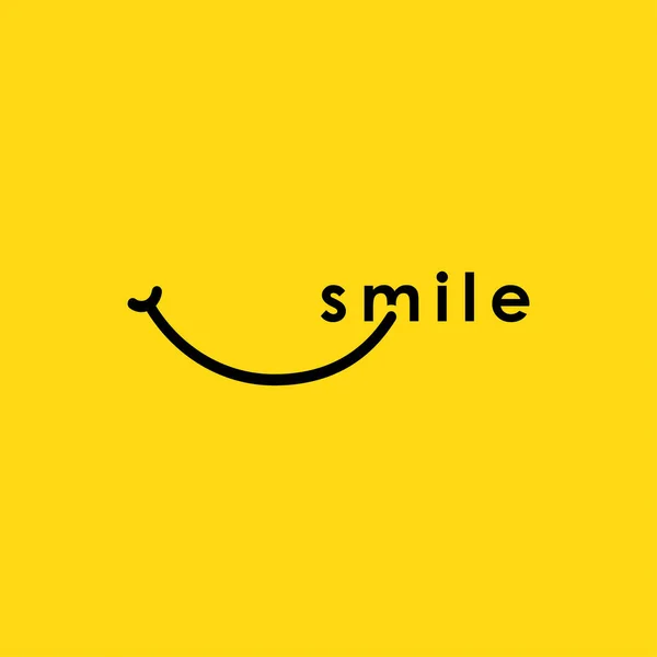 Illustration de conception de modèle vectoriel de logo de sourire — Image vectorielle