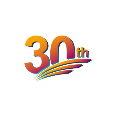 30. Yıldönümü Şablon Tasarımı Şablonu Şablonu