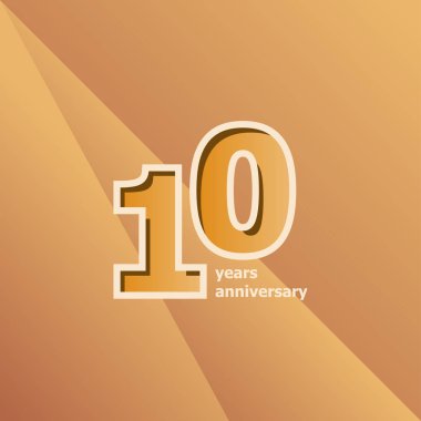10 Yıl Yıldönümü Vektör Şablontasarım İllüstrasyon