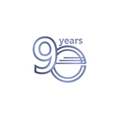 90 Yıl Yıldönümü Vektör Şablontasarım İllüstrasyon