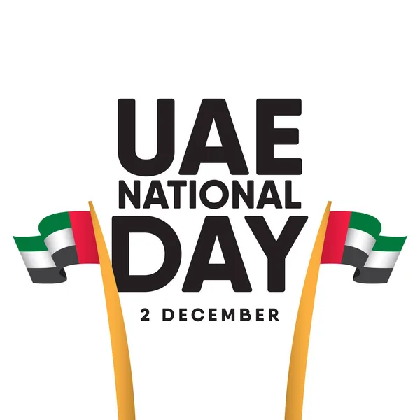 UAE 국가 기념일 벡터 템플릿 디자인 일러스트 — 스톡 벡터