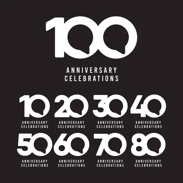 100 Anniversario Celebrazioni Modello vettoriale Design Illustrazione — Vettoriale Stock