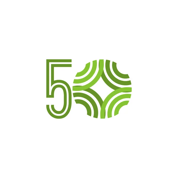 Εικονίδιο λογότυπου σχεδίασης προτύπων διάνυσμα αριθμού εορτασμού επετείου 50 ετών — Διανυσματικό Αρχείο