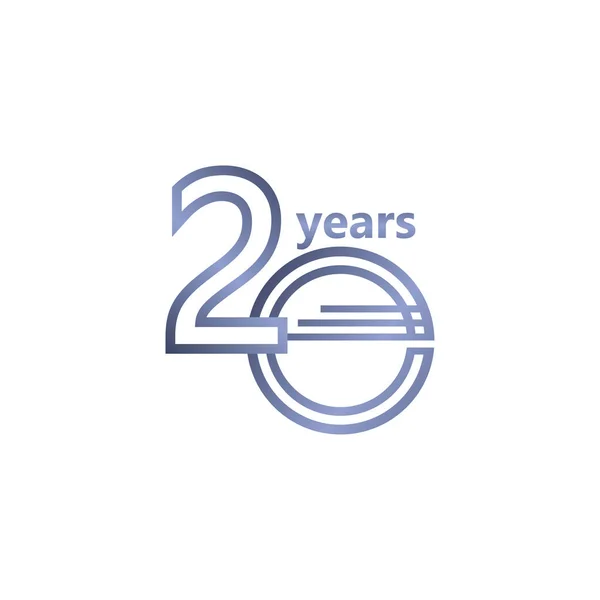 20 Anos Anniversary Vector Template Design Ilustração — Vetor de Stock