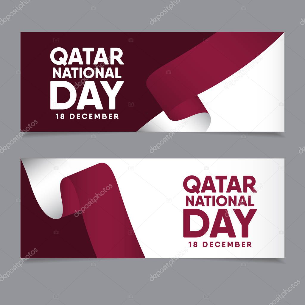 Qatar National Day Vector Template Design Illustration