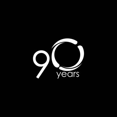 90. Yıldönümü Kutlama Vektör Şablonu Tasarım İllüstrasyonu