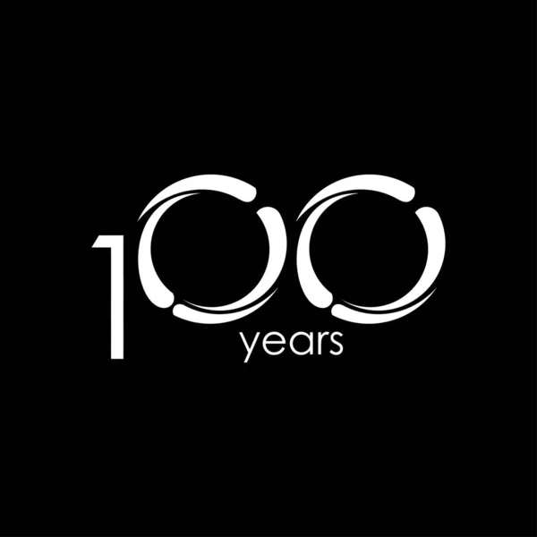 100 anni di celebrazione Vector Template Design Illustration — Vettoriale Stock
