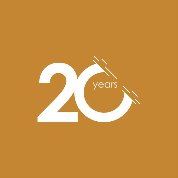20 Years Anniversary Celebration Vector Template Design Illustration — Stock Vector