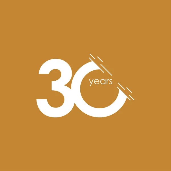 30 anos celebração aniversário Vector Template Design Ilustração —  Vetores de Stock