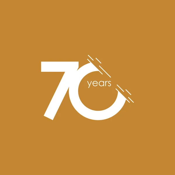 70 Years Anniversary Celebration Vector Template Design Illustration — Stock Vector