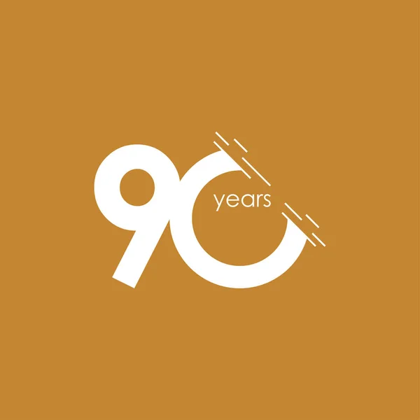 90 éves jubileumi ünneplés Vector Template Design Illusztráció — Stock Vector