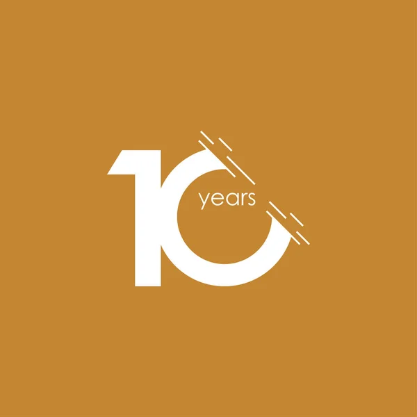 10 anni di celebrazione Vector Template Design Illustration — Vettoriale Stock