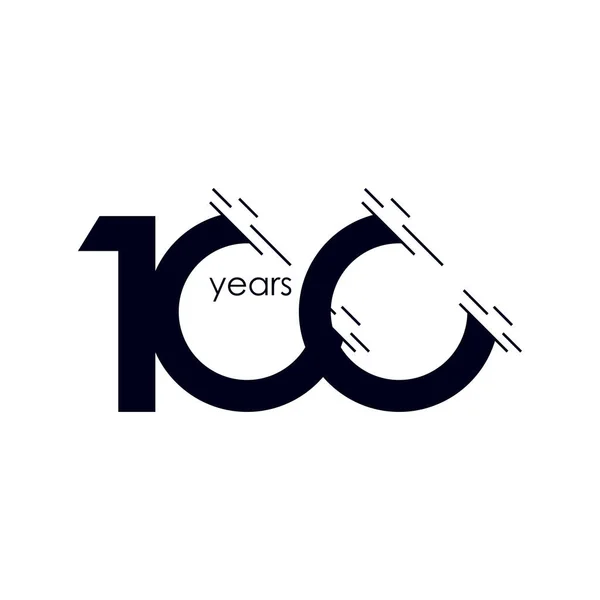 100. yıl dönümü kutlama Vektör Şablonu Tasarım Çizimi — Stok Vektör