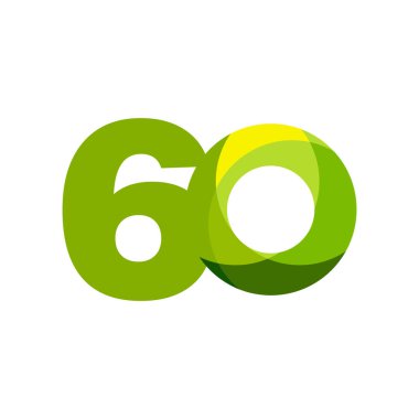 60 Yıl Yıldönümü Vektör Şablontasarım İllüstrasyon