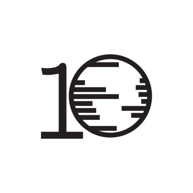 10 Yıl Yıldönümü Vektör Şablontasarım İllüstrasyon