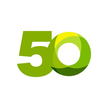 50 Yıl Dönümü Vektör Şablonu Tasarım İllüstrasyon