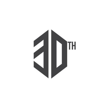 30. Yıldönümü Kutlama Şablonu Tasarım Çizimi