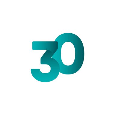 30 Yıl Yıldönümü Kutlamaları Vektör Şablon Tasarımı Çizimi