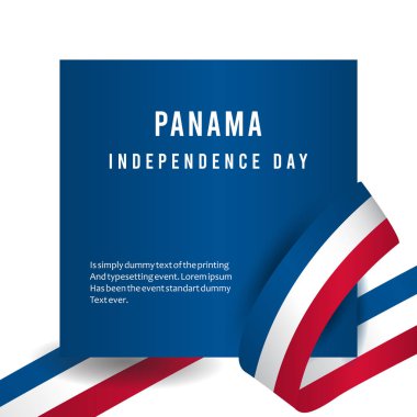 Mutlu Panama Bağımsızlık Günü Vektör Şablon Tasarım Çizimi