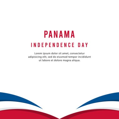 Mutlu Panama Bağımsızlık Günü Vektör Şablon Tasarım Çizimi