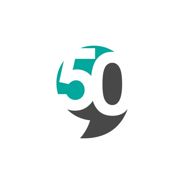50 Χρόνια Επέτειος Εορτασμοί Διάνυσμα Εικονογράφηση πρότυπο — Διανυσματικό Αρχείο