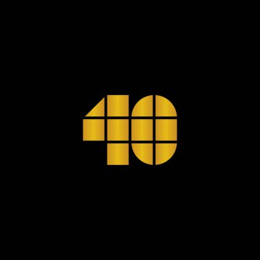 40. yıl dönümü kutlama Vektör Şablonu Tasarım İllüstrasyonu