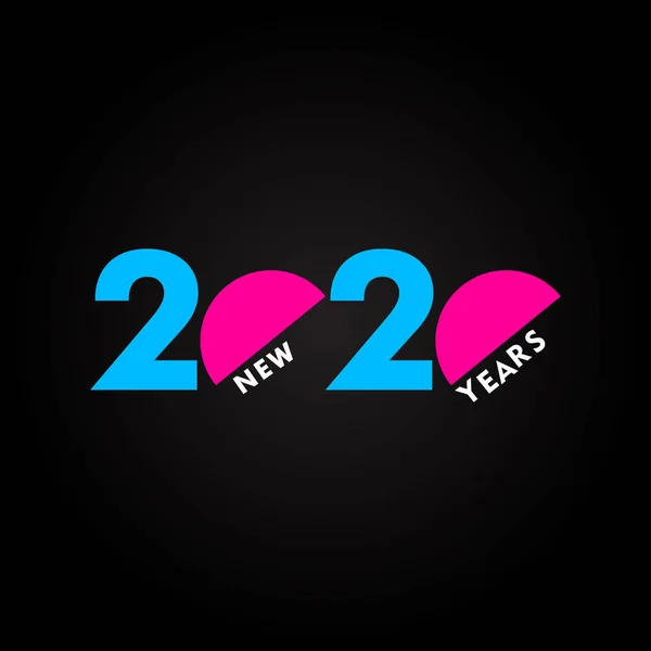 快乐新年2020庆祝活动矢量模板设计图解 — 图库矢量图片
