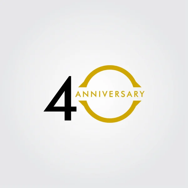 40 χρόνια επέτειο εορτασμού Διάνυσμα Πρότυπο Σχεδιασμός Εικονογράφηση — Διανυσματικό Αρχείο
